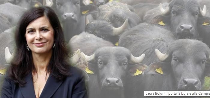Laura Boldrini porta le bufale alla Camera dei Deputati