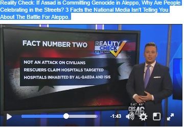 Giornalista della CBS attacca le bufale dei media sulla Siria: Se Assad sta commettendo un genocidio, perche' le persone festeggiano?