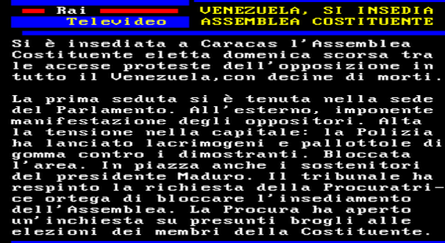 Sono stato presso il Parlamento venezuelano prima, durante e dopo. Posso dire senza timore di essere smentito che la Rai mente Sono stato presso il Parlamento venezuelano prima, durante e dopo. Posso dire senza timore di essere smentito che la Rai mente