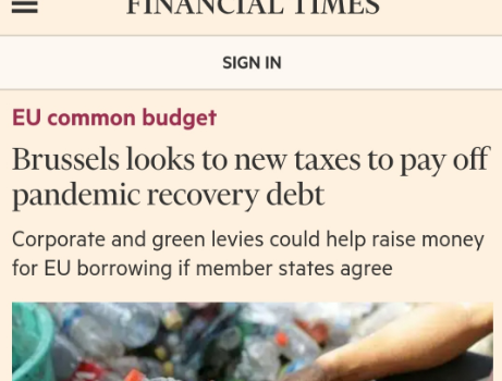 Financial Times, Recovery Fund non è a fondo perduto e i soldi disponibili probabilmente nel 2022