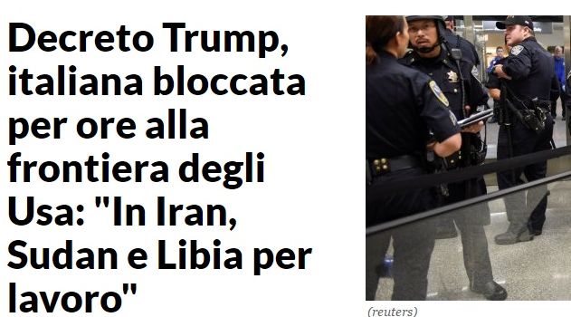 Altra bufala di Repubblica? La strana storia della ragazza italiana fermata all’aeroporto negli USA