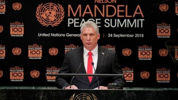 Il presidente cubano al Mandela Peace Summit: la filosofia del dominio minaccia la pace nel mondo